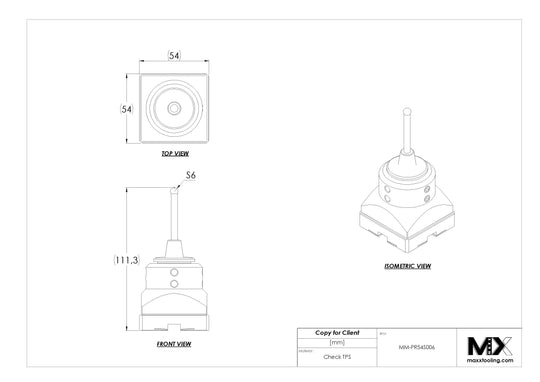 MaxxMacro (System 3R) 54 Centering Sensor Stationary Probe 6mm Tip 5