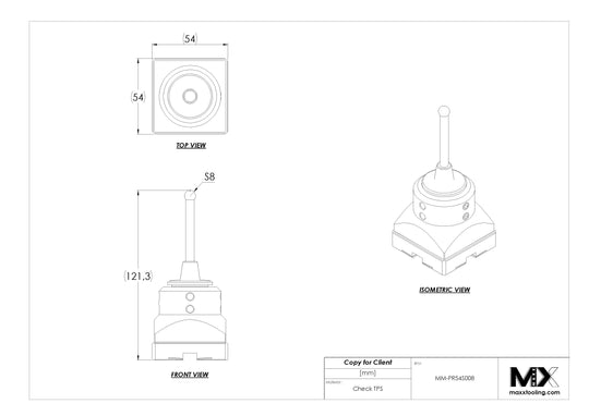 MaxxMacro 54 Probe Centering Sensor Stationary 8mm Tip EDM Tooling Warehouse