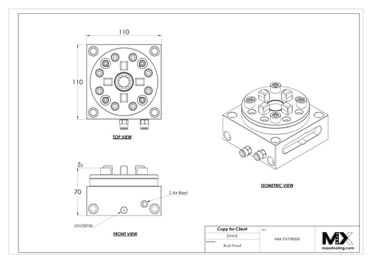MaxxMacro (System 3R) 70 Pneumatic Table Chuck Performance 5