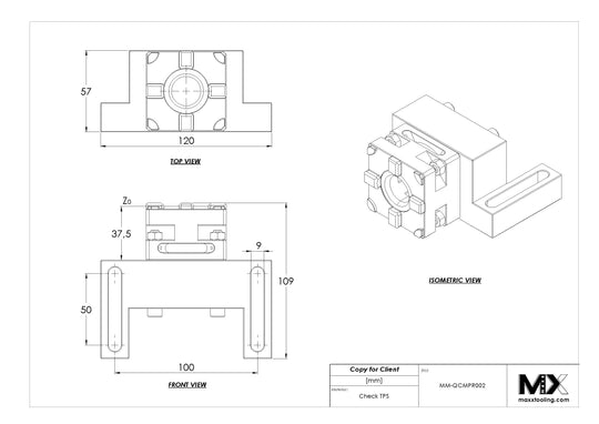MaxxMacro (System 3R) 54 Manual QuickChuck Chuck with 90 Degree Mounting Plate 5