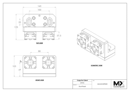 MaxxMacro (System 3R) 54 Dual QuickChuck Chuck with Horizontal RSM Mounting Plate 5