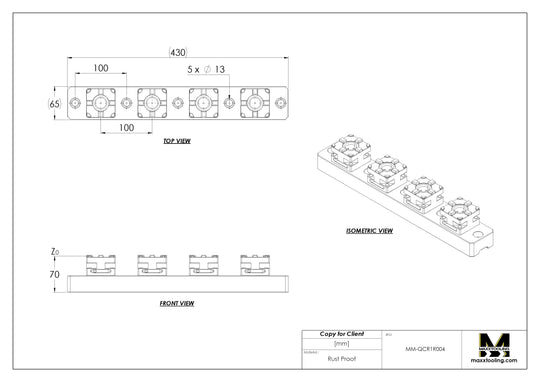 MaxxMacro 54 Multi 4 Quick Chuck Precision Rail WEDM Rust Proof