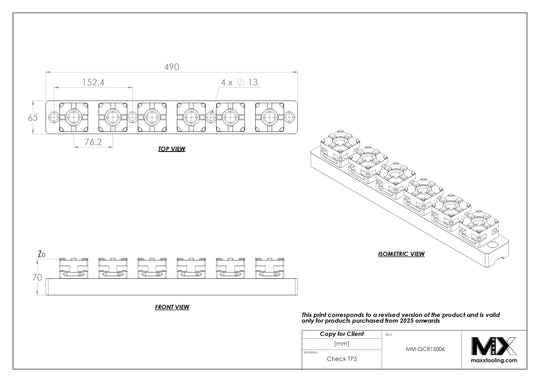 MaxxMacro (System 3R) 54 Multi 6 QuickChuck Chuck Precision Rail 5