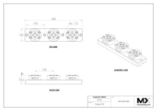 MaxxMacro (System 3R) 54 Multi 3 QuickChuck Chuck Precision Rail 5
