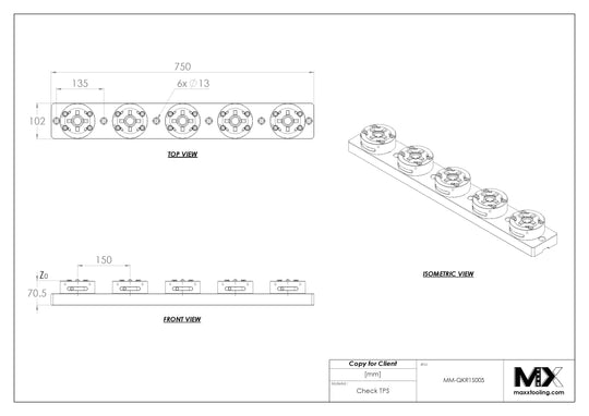 MaxxMacro 54 Multi 5 QuickChuck 60023 Precision Rail EDM Tooling Warehouse