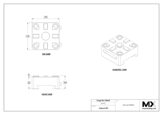 MaxxMacro (System 3R) 70 Manual Low Profile Chuck Rust Proof for Reference Element 5