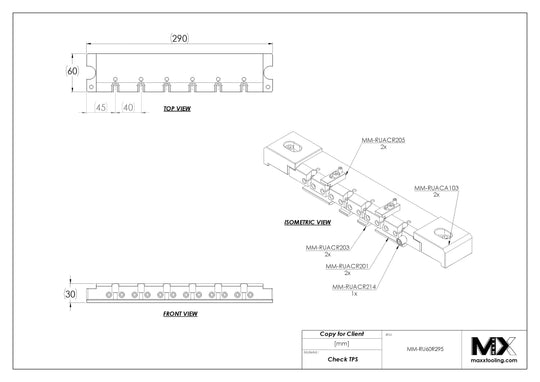 MaxxMacro (System 3R) 239295 MXRuler (3Ruler) Ruler 295mm 5