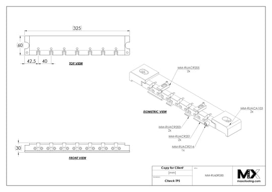 MaxxMacro (System 3R) 239330 MXRuler (3Ruler) Ruler 330mm 5