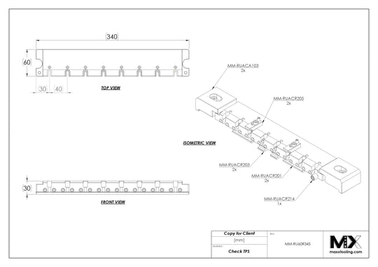 MaxxMacro (System 3R) 239345 MXRuler (3Ruler) Ruler 345mm 5