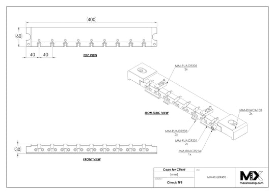 MaxxMacro (System 3R) 239405 MXRuler (3Ruler) Ruler 405mm 5