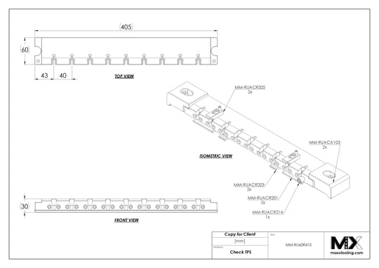 MaxxMacro 239410 MXRuler WEDM 410mm EDM Tooling Warehouse