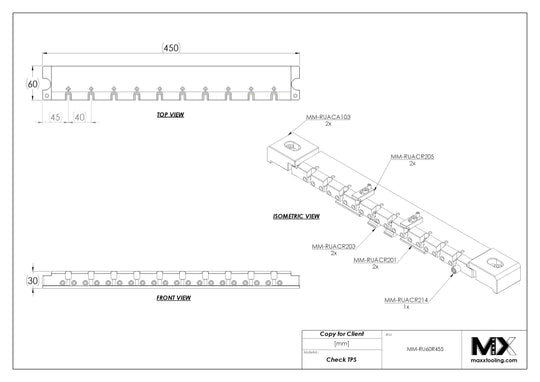 MaxxMacro (System 3R) 239455 MXRuler (3Ruler) Ruler 455mm 5