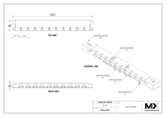 MaxxMacro 239-460 MXRuler WEDM Rust Proof Ruler 460mm EDM Tooling Warehouse