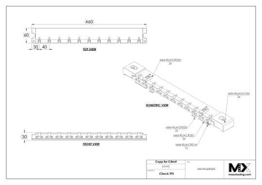MaxxMacro (System 3R) 239465 MXRuler (3Ruler) Ruler 465mm 5