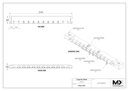 MaxxMacro (System 3R) 239515 MXRuler (3Ruler) Ruler 515mm 5