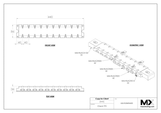 MaxxMacro 239445 Double Side MXRuler WEDM 445mm EDM Tooling Warehouse