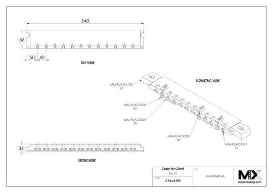 MaxxMacro 239545 MXRuler WEDM 545mm EDM Tooling Warehouse