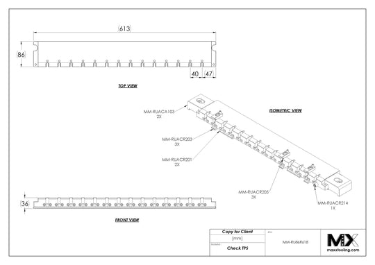 MaxxMacro (System 3R) 239618 MXRuler (3Ruler) Ruler 618mm 5
