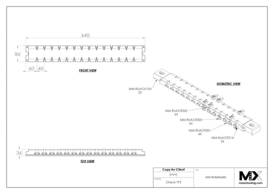 MaxxMacro 239645 Double side MXRuler WEDM 645mm EDM Tooling Warehouse