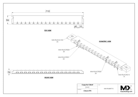 MaxxMacro (System 3R) 239715 MXRuler (3Ruler) Ruler 715mm 5