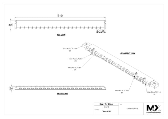 MaxxMacro (System 3R) 239915 MXRuler (3Ruler) Ruler 915mm 5