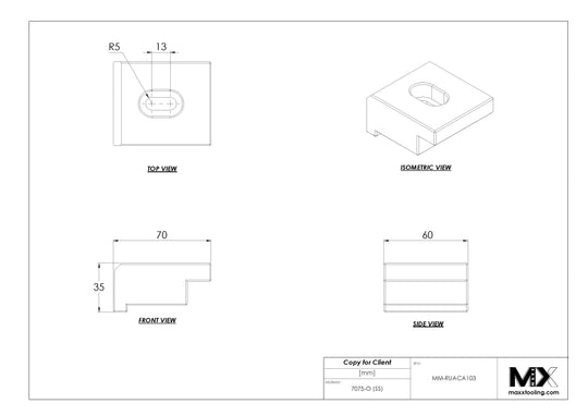 MaxxMacro MXRuler A239 WEDM Clamps non-rail (Set of 2) EDM Tooling Warehouse