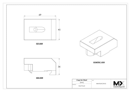 MaxxMacro (System 3R) A2392 86mm Clamps MXRuler (3Ruler) Accessory WEDM (Set of 2) 5