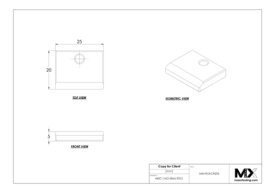 MaxxMacro (System 3R) 239251 Standard Support Tab MXRuler (3Ruler) Accessory WEDM (Set of 2) 5