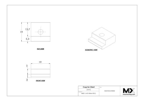 MaxxMacro (System 3R) 23922 Stepped Support Tab MXRuler (3Ruler) Accessory WEDM (Set of 2) 5