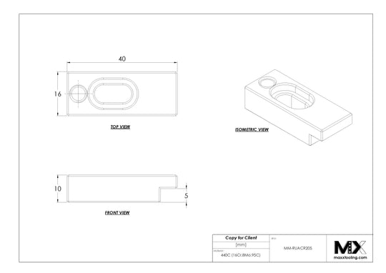 MaxxMacro MXRuler 239241 WEDM Basic Toe Clamps (Set of 2) EDM Tooling Warehouse