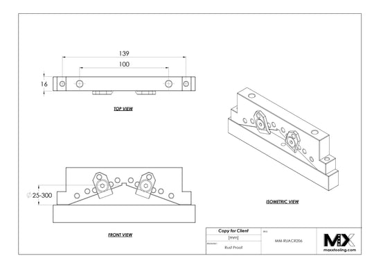 MaxxMacro (System 3R) 2393 Vee holder MXRuler (3Ruler) Accessory WEDM 5