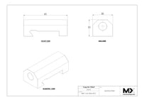 MaxxMacro (System 3R) 225 MXRuler WEDM Reference Stop 4