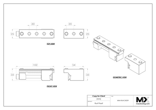 MaxxMacro (System 3R) 2391 Ruler Vise MXRuler (3Ruler) Accessory WEDM 5