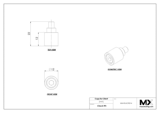 MaxxMacro Eccentric Endstop MXRuler Accessory WEDM Rust Proof EDM Tooling Warehouse