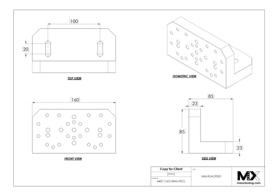 MaxxMacro MXRuler 2015 WEDM Angle shelf EDM Tooling Warehouse
