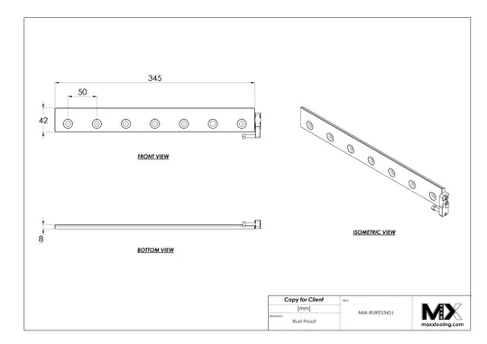 MaxxMacro 200.3J-2 MXRuler WEDM Rust Proof Reference Element 345mm EDM Tooling Warehouse