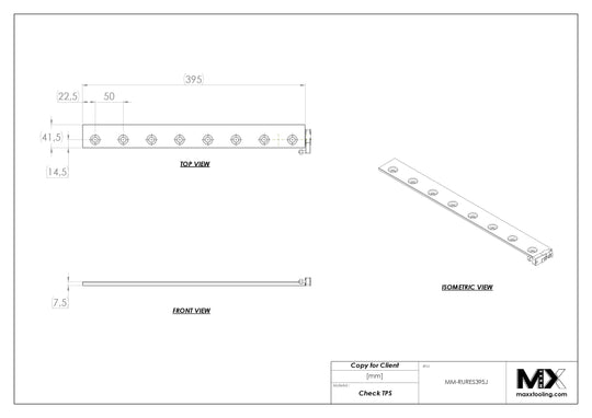 MaxxMacro (System 3R) 2004J1 MXRuler (3Ruler) WEDM Reference Element 395mm 5