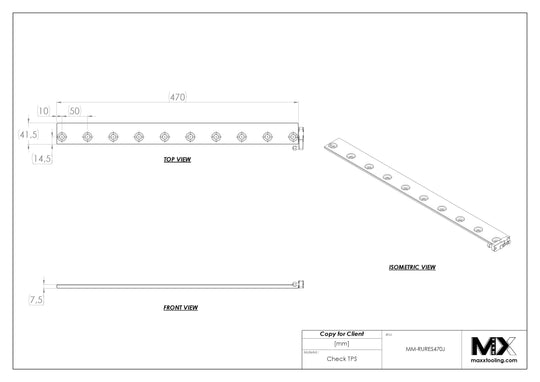 MaxxMacro (System 3R) 2004J2 MXRuler (3Ruler) WEDM Reference Element 470mm 5