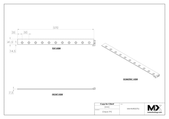 MaxxMacro (System 3R) 2007JSTD MXRuler (3Ruler) WEDM Reference Element 570mm 5
