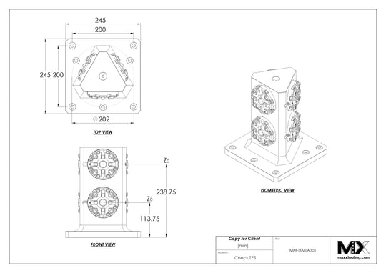 MaxxMacro (System 3R) 3 Sided Tombstone with 6 Manual Low Profile Chuck 5
