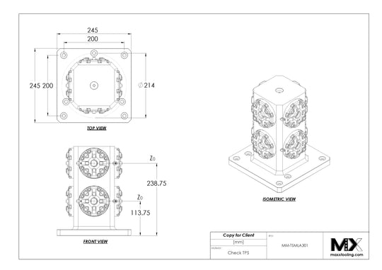 MaxxMacro (System 3R) 4 Sided Tombstone with 8 Manual Low Profile Chuck 5
