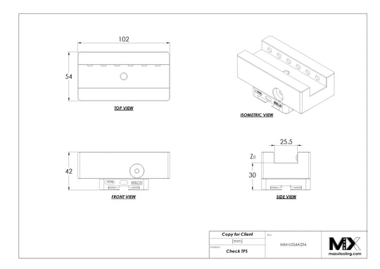 MaxxMacro (System 3R) 54 Aluminum Slotted Electrode Holder U25x4" 4