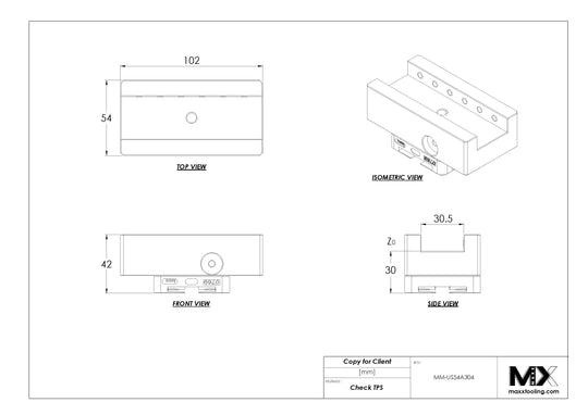MaxxMacro (System 3R) 54 Aluminum Slotted Electrode Holder U30x4" 4