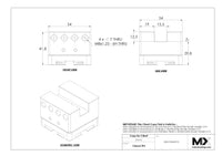 MaxxMacro 54 Aluminum Slotted Electrode Holder U15 EDM Tooling Warehouse