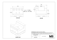 MaxxMacro 54 Aluminum Slotted Electrode Holder U30 EDM Tooling Warehouse