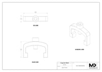 MaxxMacro (System 3R) 54 V-Block Holder Clamping shackle 20mm 3