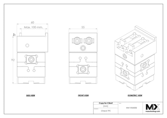 MaxxMacro 54 360° Rotatable Pendulum Vise Performance EDM Tooling Warehouse