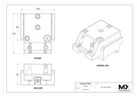 MaxxMacro (System 3R) 272HP Leveling adapter WEDM Dovetail 6