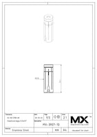 MaxxMacro Expandable Dowel 90110mm MXRefix Mandrel print