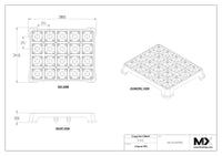 MaxxTooling 20 Piece Tray for 50 and 54 Holders EDM Tooling Warehouse